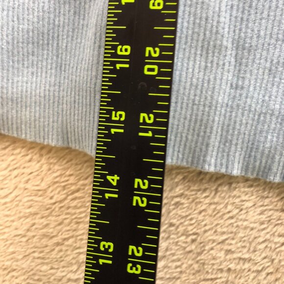 NWT Bibi Womens Blouse Size XL Blue Rib Knit Lace Sleeve Peasant Boho Casual - Picture 4 of 11